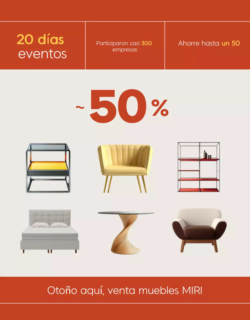 Promocione una oferta de descuento de Orange Modern