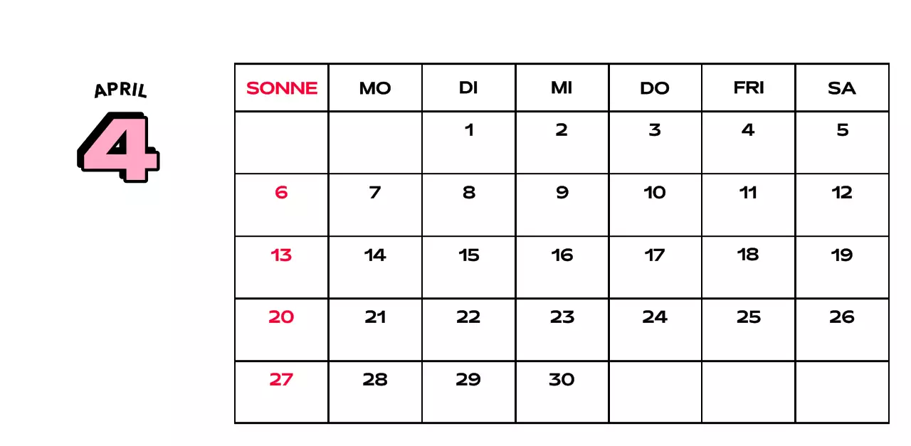Bunte Kalender mit einer Vielzahl von Retro-Illustrationen