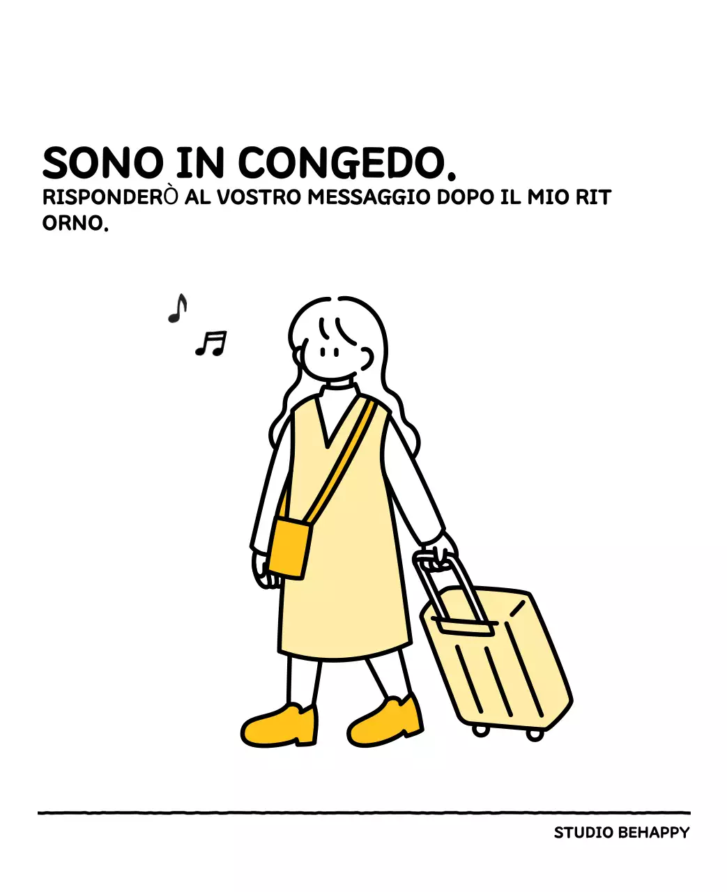 Calendario illustrato con un grazioso stile di linee