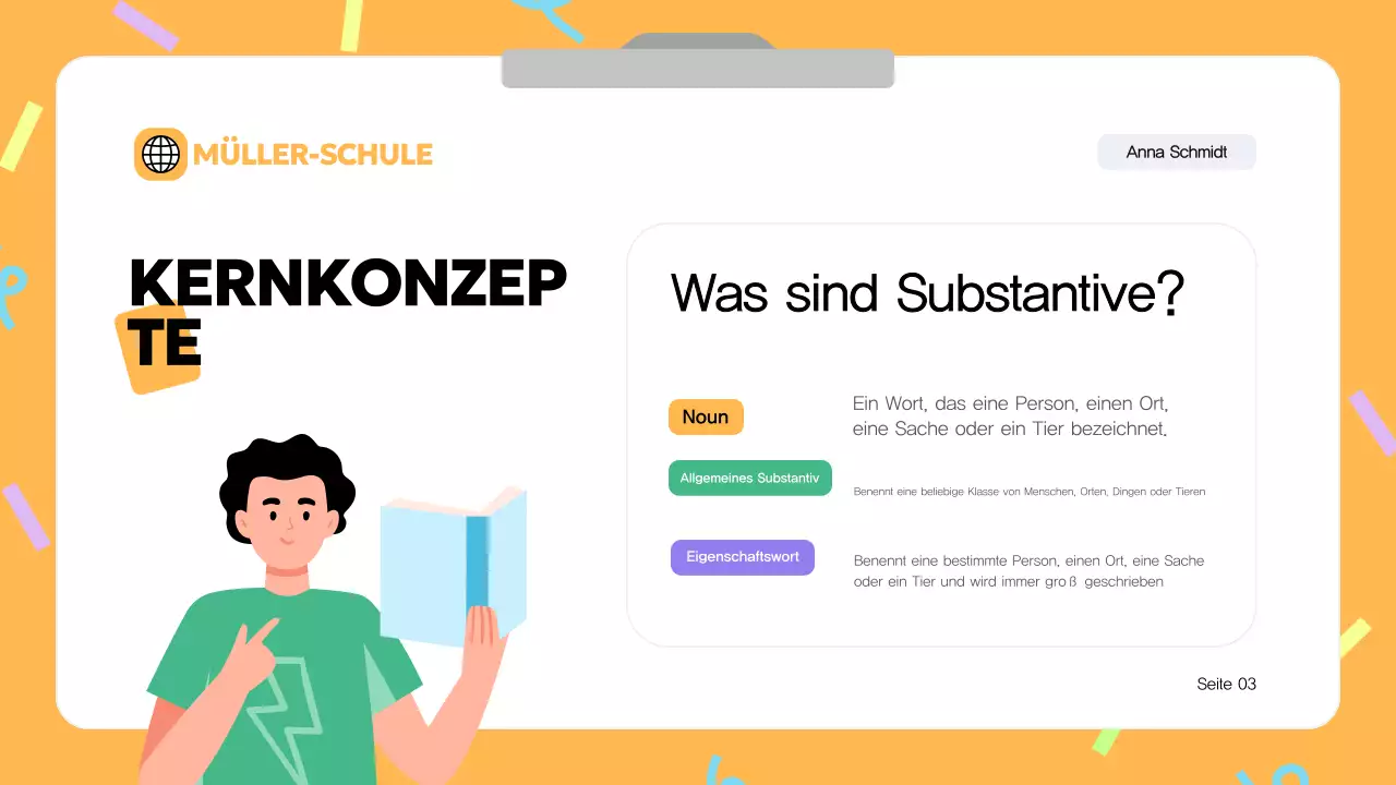 Blaue Moderne Grammatik Unterrichtsmaterial