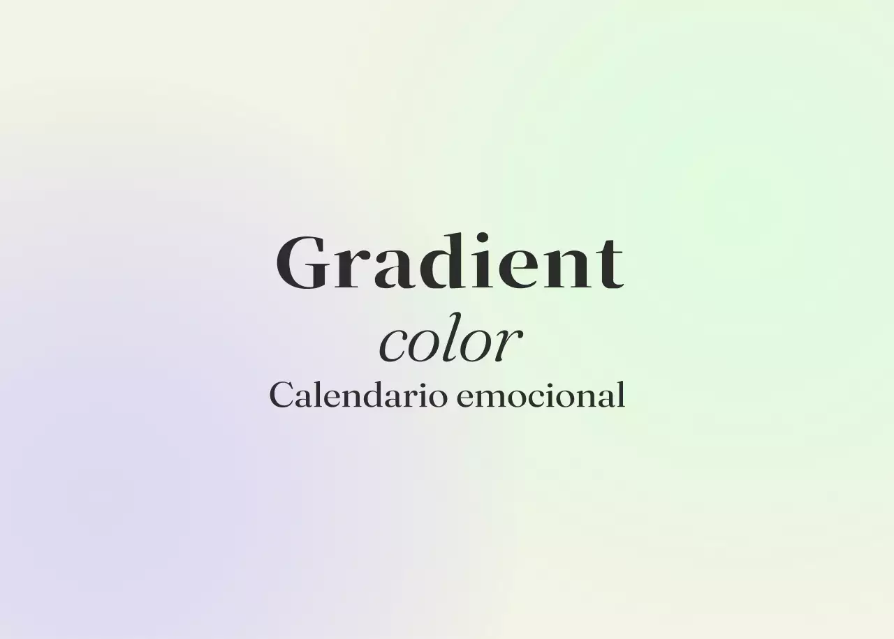 Calendario minimalista degradado