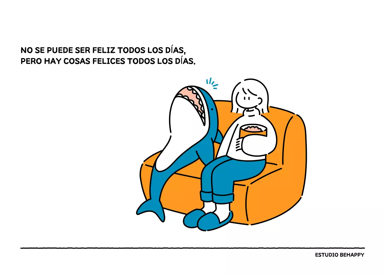 Calendario ilustrado con un bonito estilo de líneas