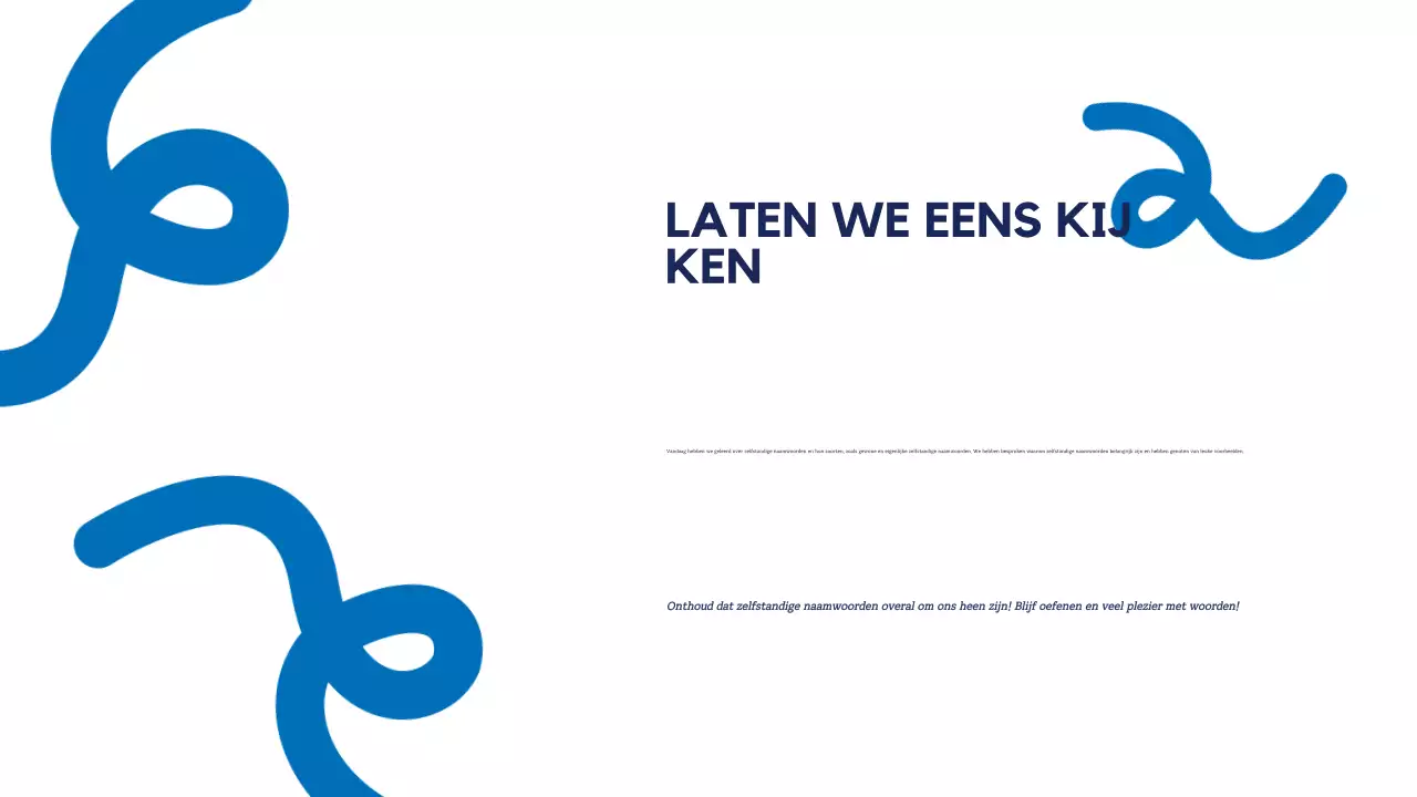 Blauw Geel Eenvoudige Grammaticagids Presentatie