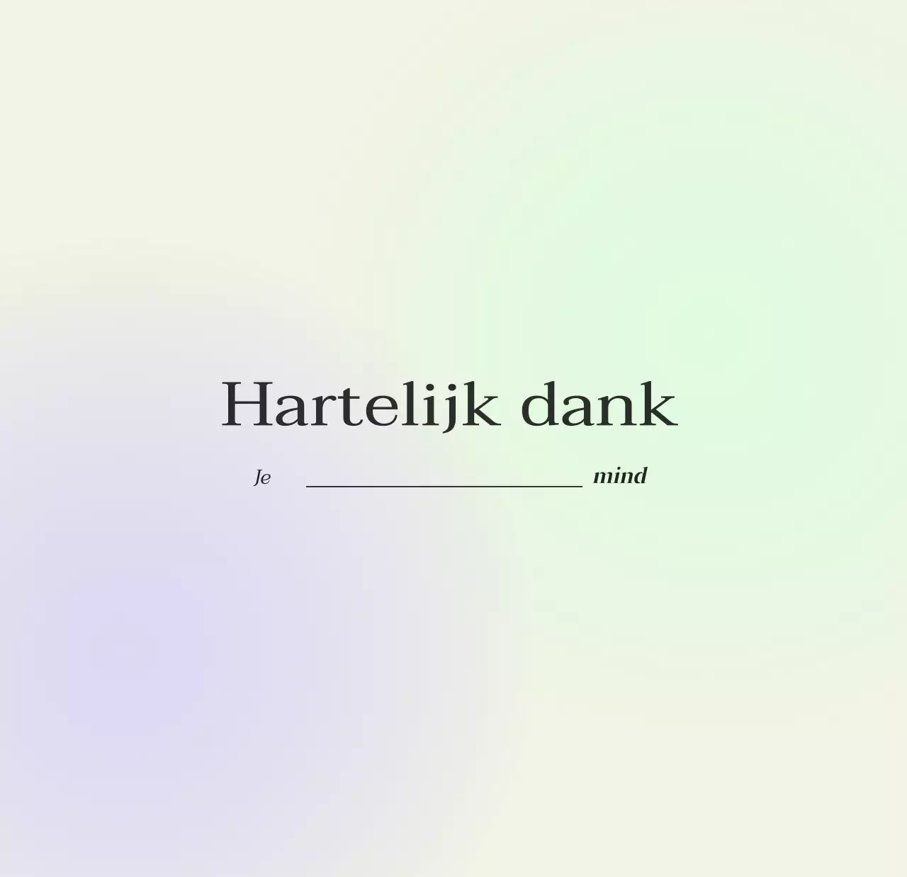 Minimalistische kalender met kleurverloop