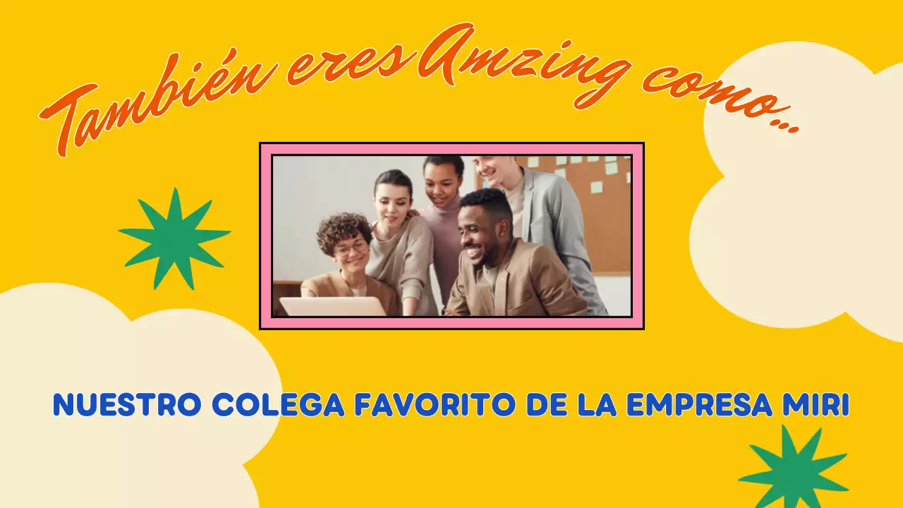 presentación de cumpleaños retro amarillo