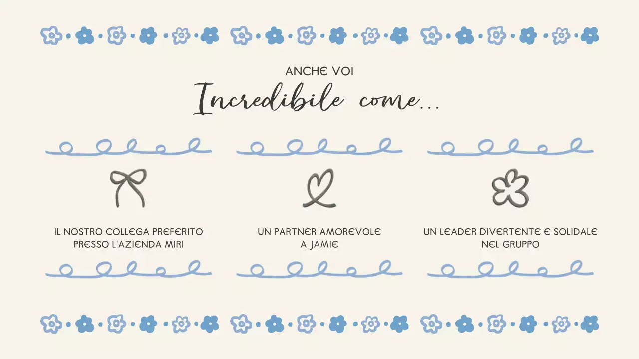 evento di compleanno floreale blu