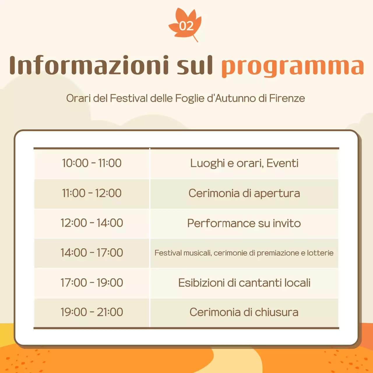 Guida al Festival del Fogliame Arancione