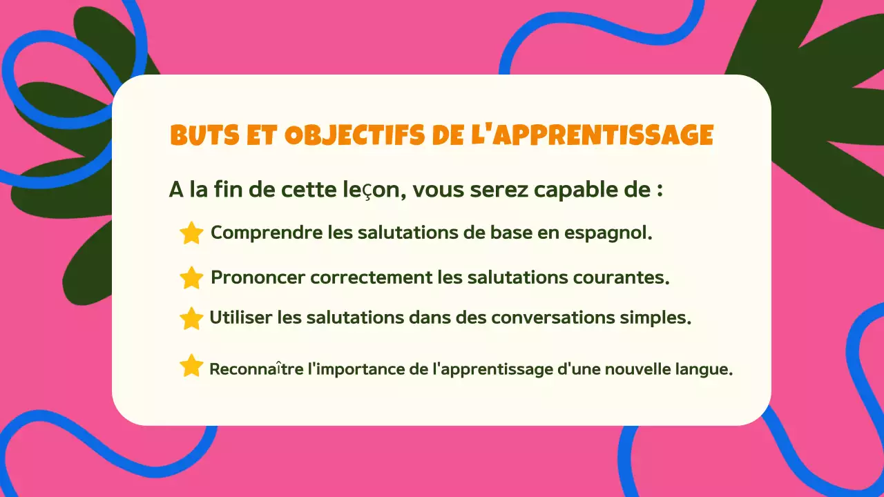 guide des cours de langues rose bleu coloré