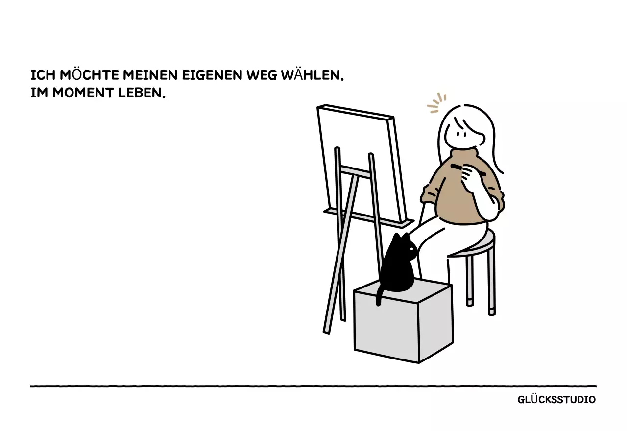 Illustrierter Kalender mit schönem Linienstil