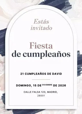 Invitación de cumpleaños elegante beige