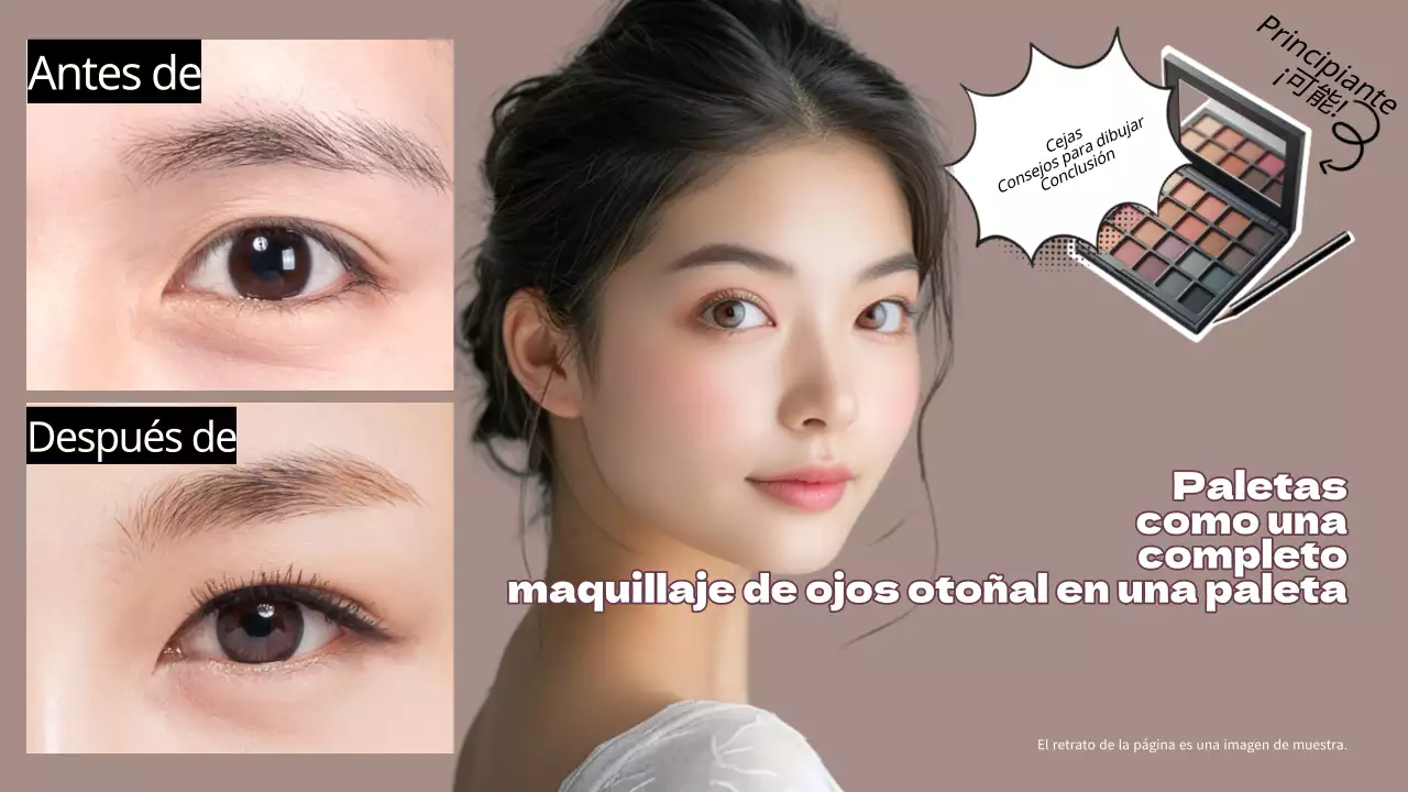 Anuncio de maquillaje moderno beige