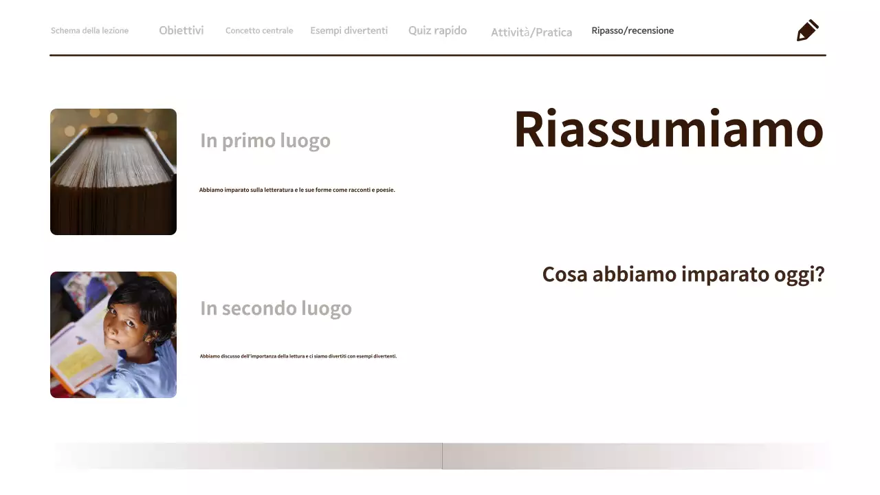 Materiale di classe di lingua e letteratura per la 3a elementare minimalista e pulito