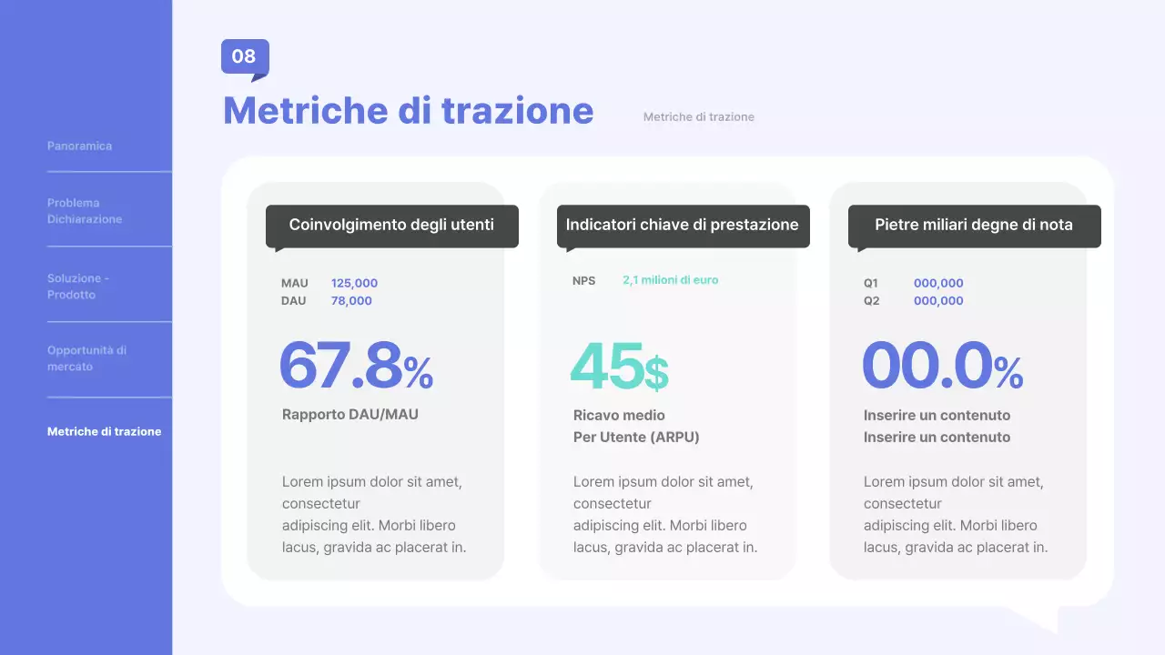 pitch aziendale professionale blu