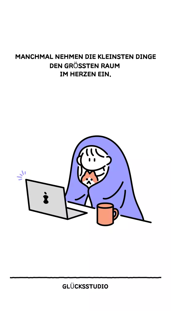 Illustrierter Kalender mit schönem Linienstil