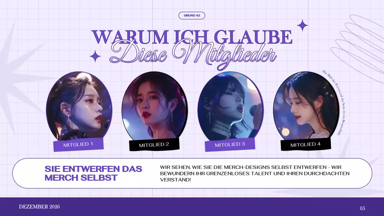 lila elegante Werbeanzeige