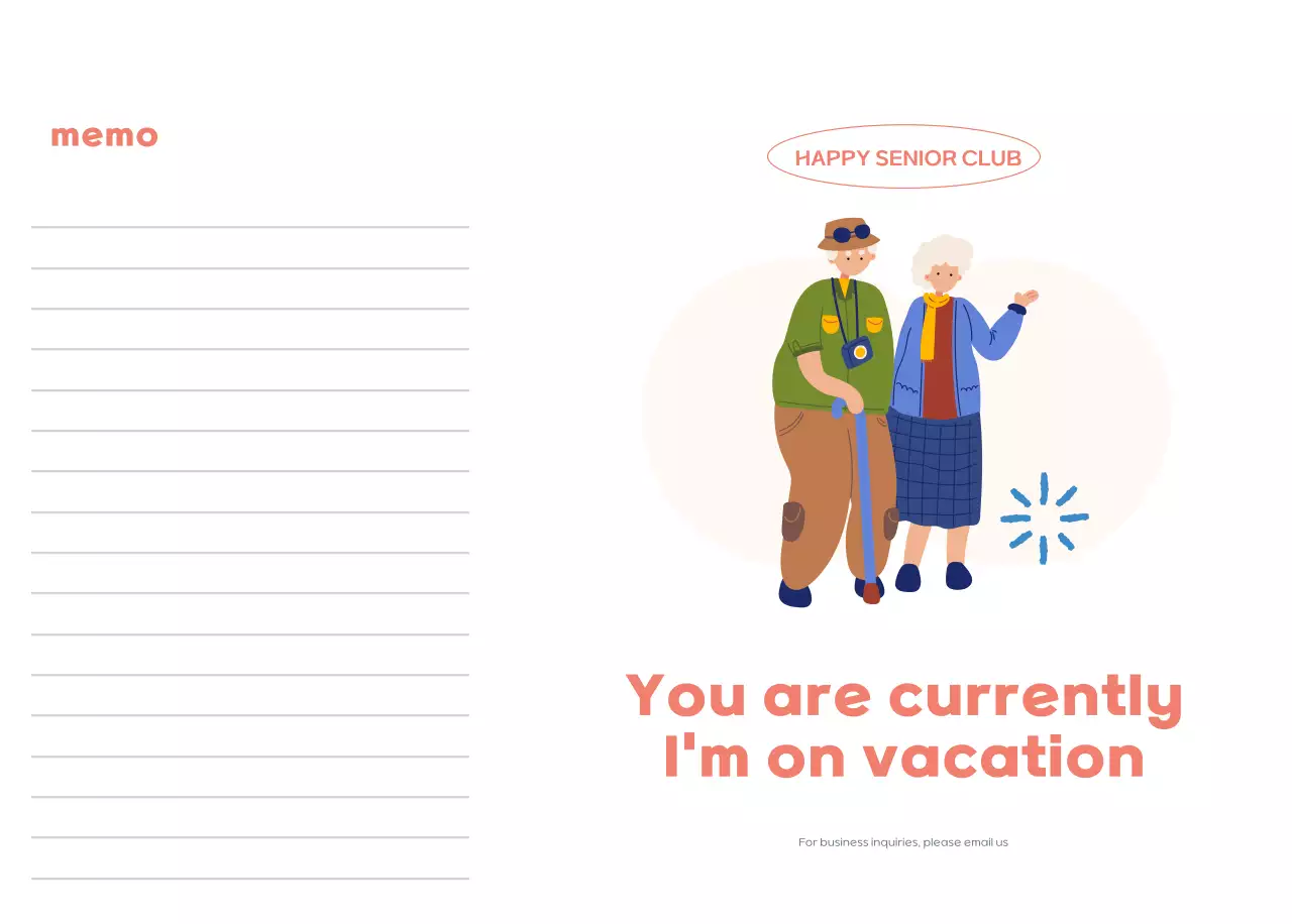 Business calendar with cute illustrations