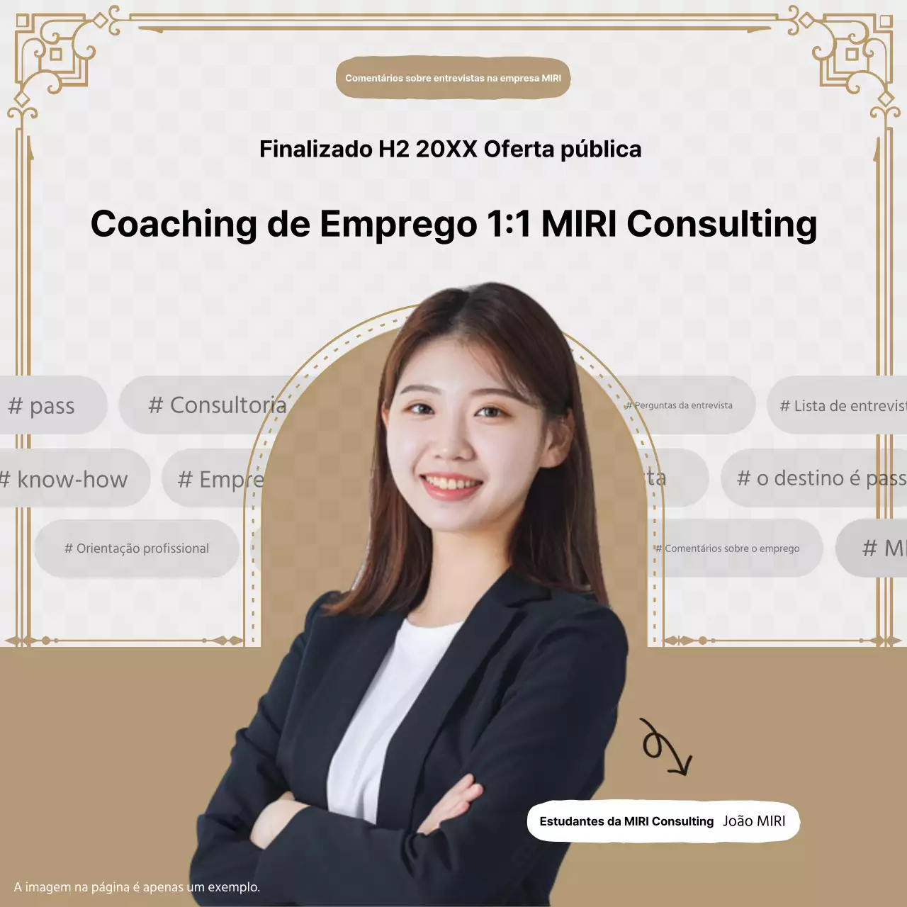Promover o Coaching de Emprego Bege Moderno
