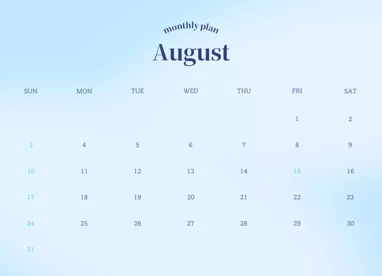 Kalender Emosi Minimalis Gradien