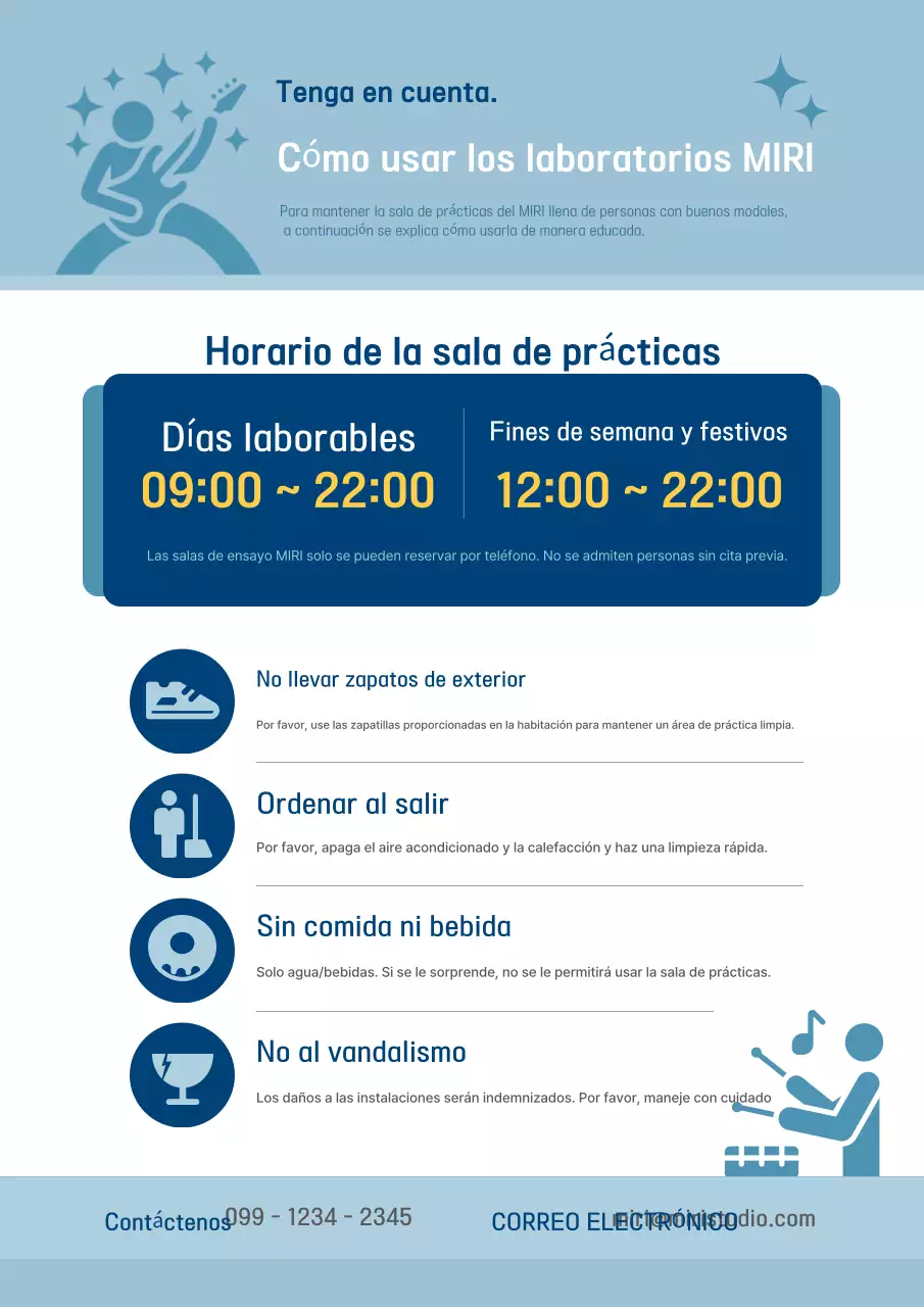 Azul claro y azul Simple Lab Guide