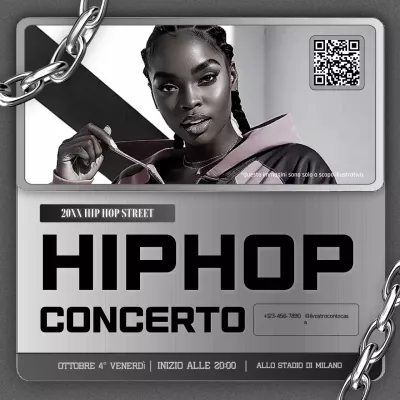 promozione del concerto hip-hop di tendenza grigio