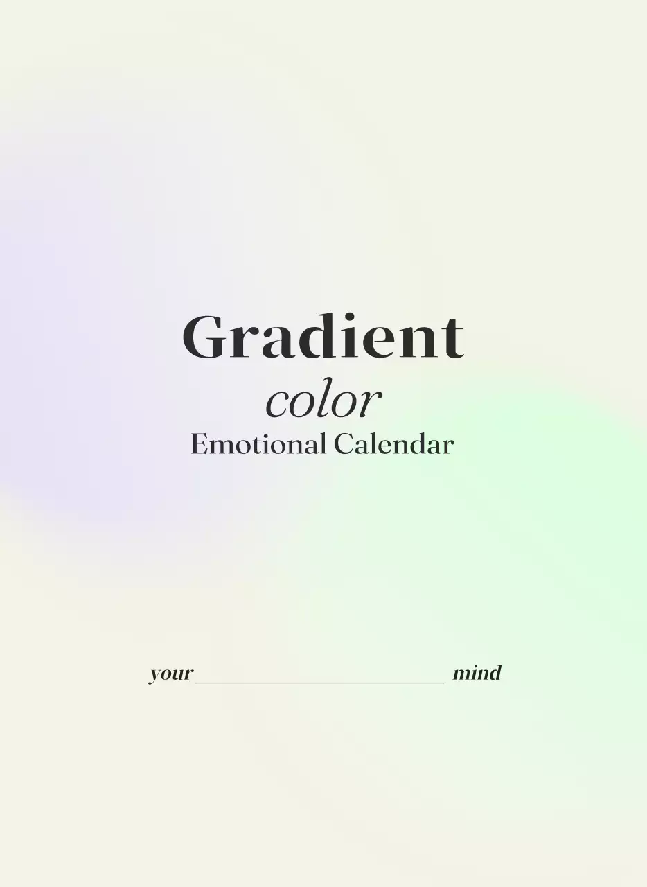 Kalender Minimalis Gradien