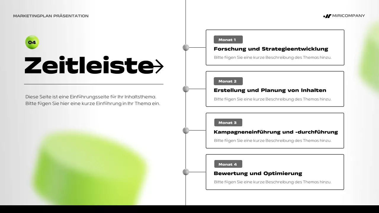 Green Bold Marketingplan