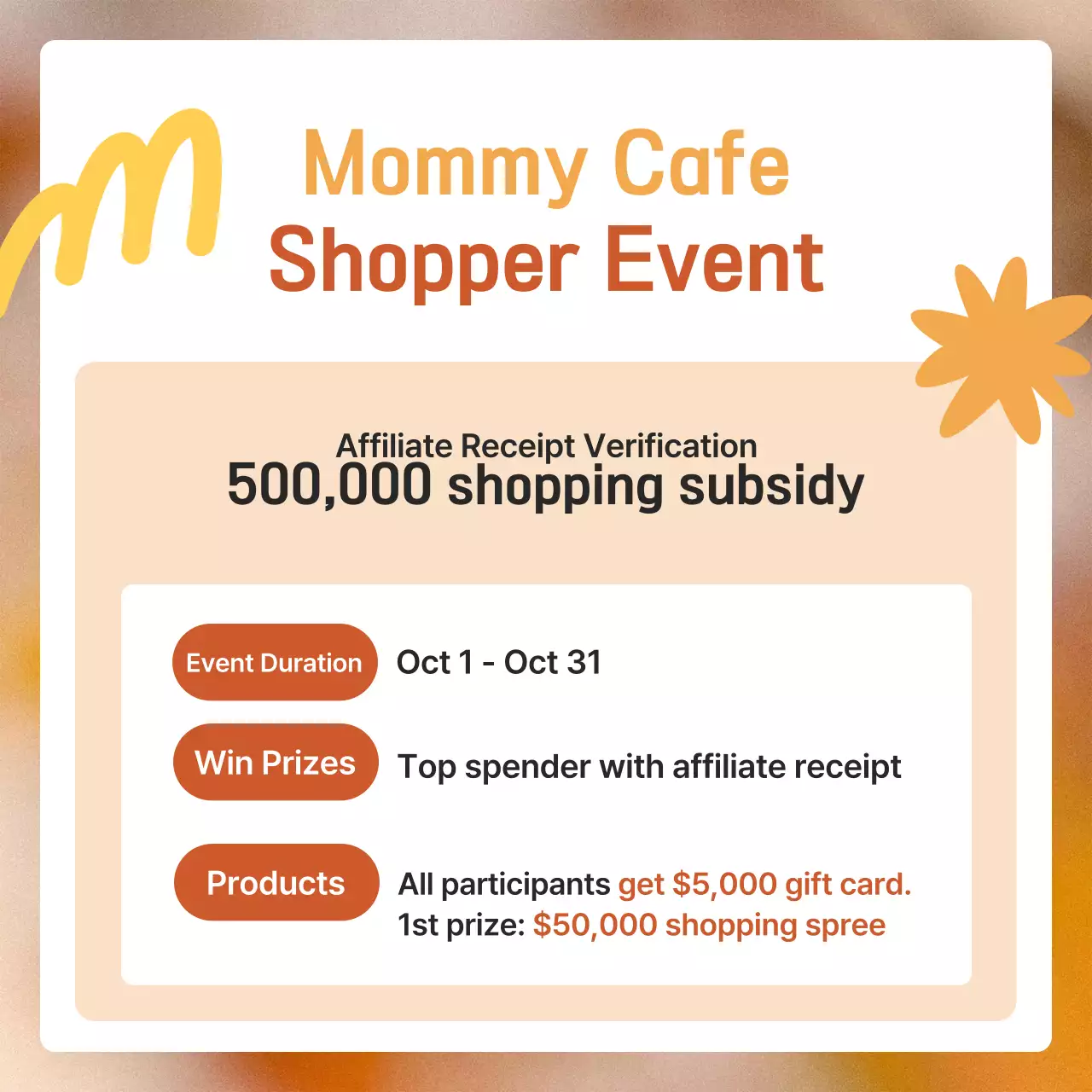 Orange Modern Autumn Promotion Instagram Carousel