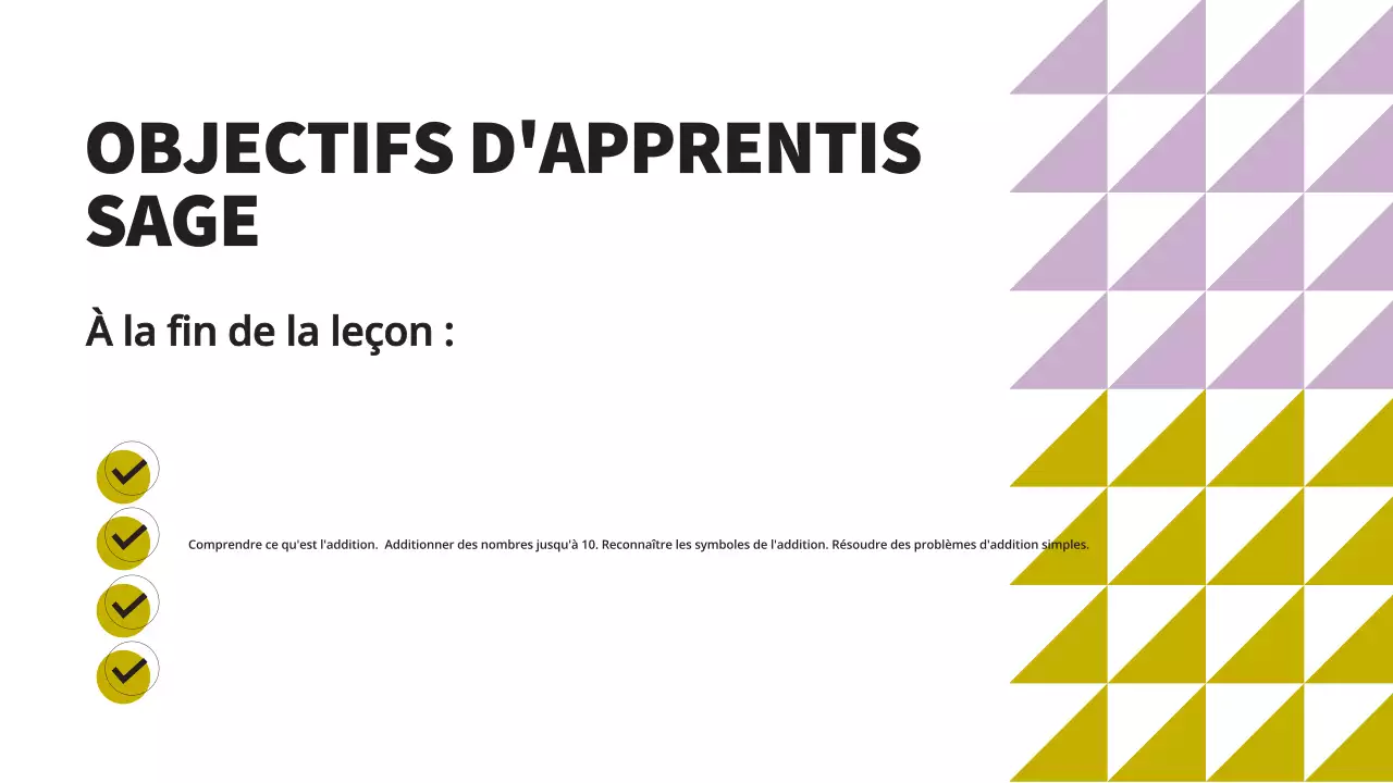 Matériel de cours de mathématiques simple et coloré