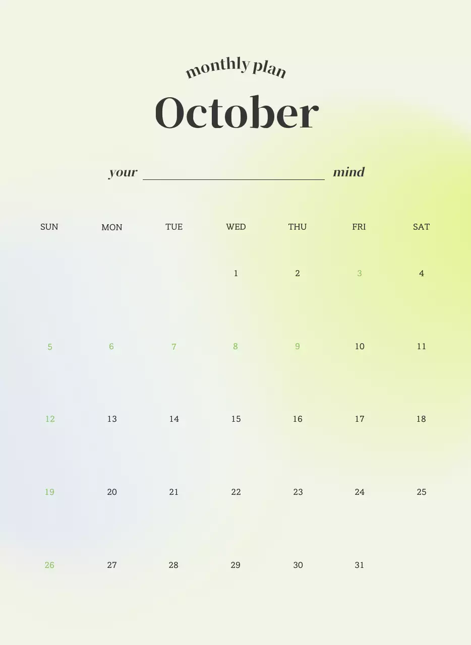 Kalender Minimalis Gradien