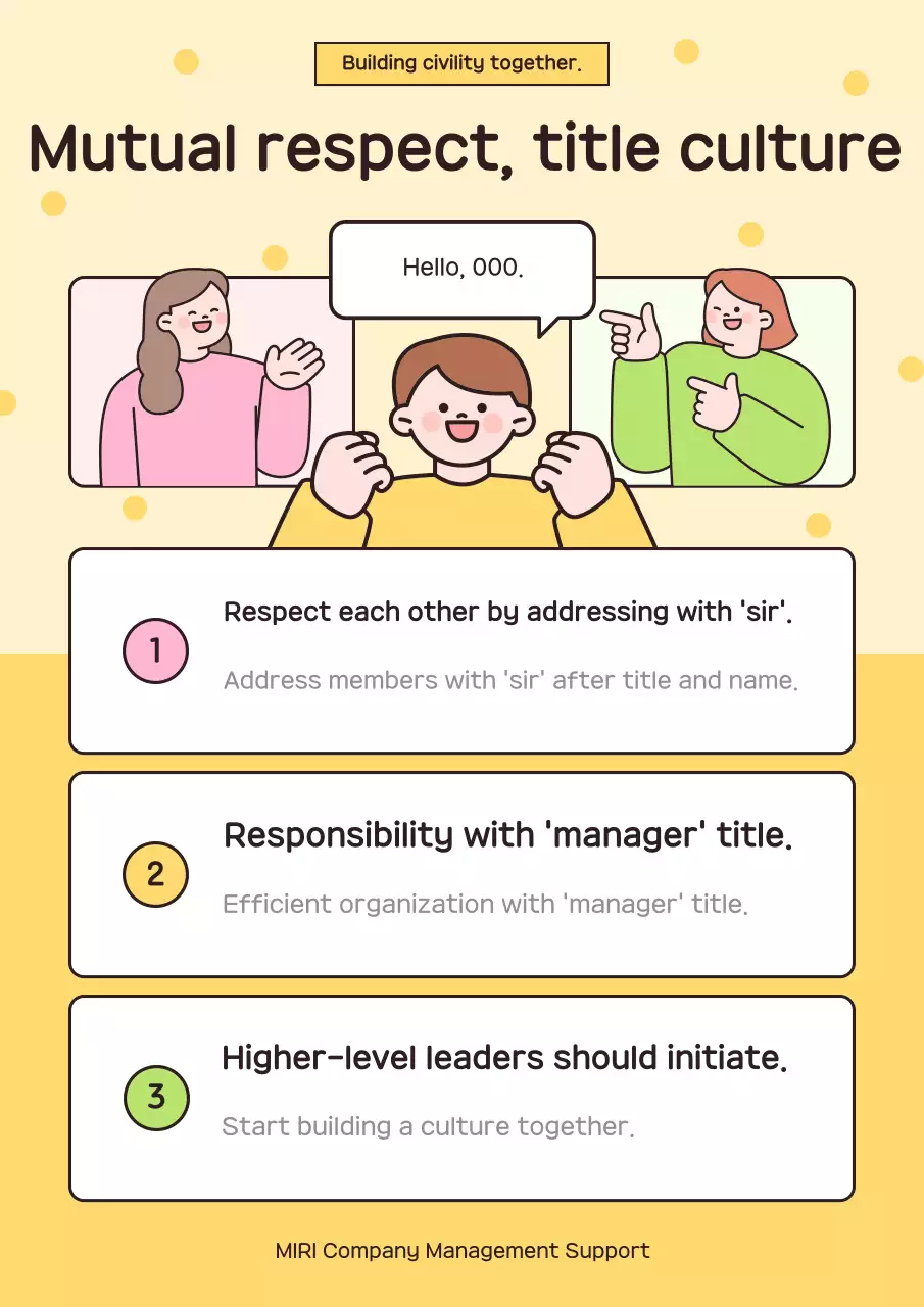 Cartaz amarelo com diretrizes de respeito mínimo
