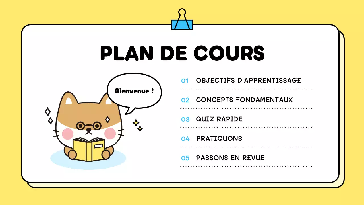 cours de mathématiques de base en jaune