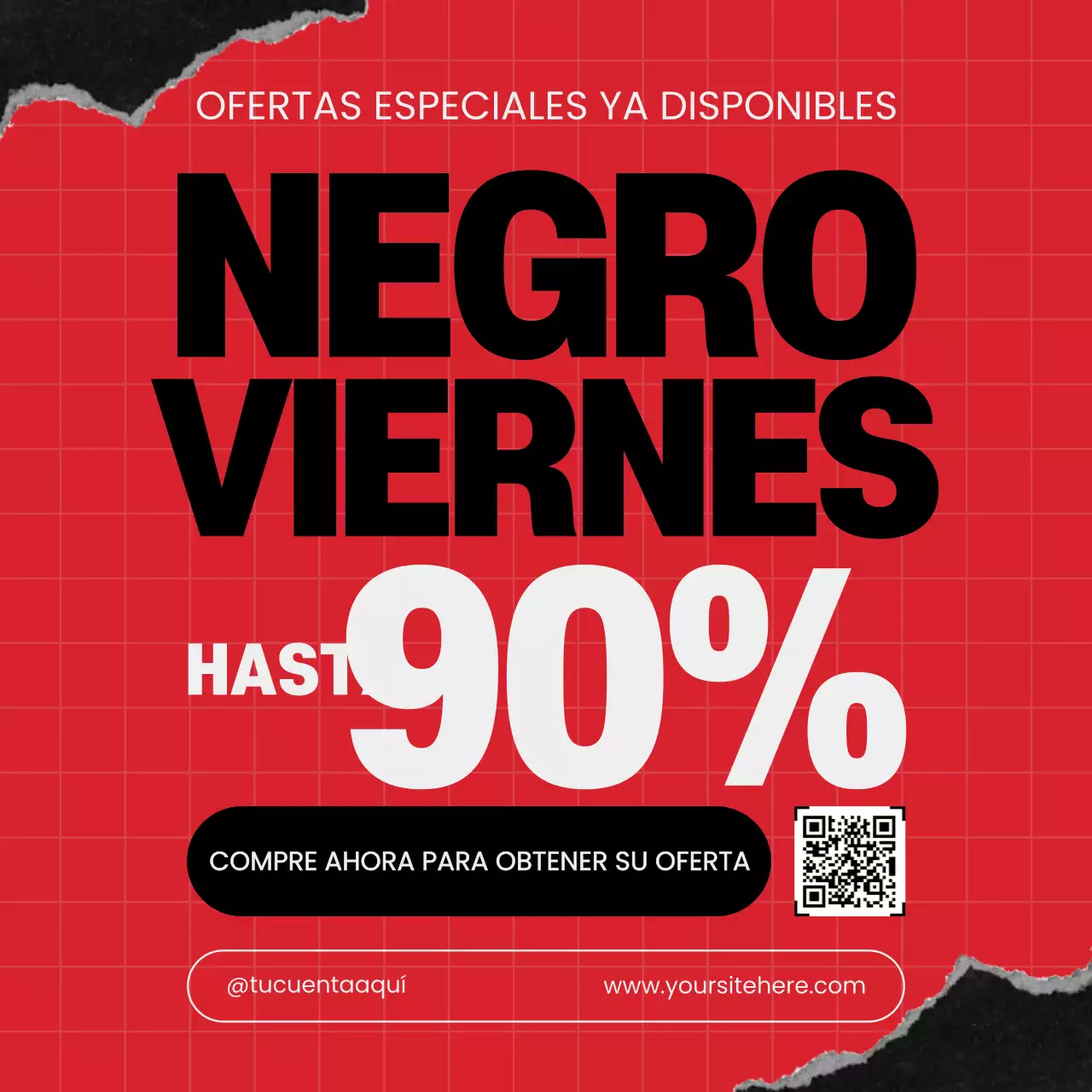 red bold promoción Black Friday