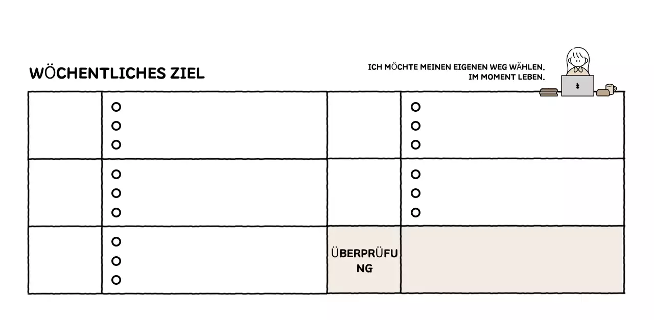 Illustrierter Kalender mit schönem Linienstil