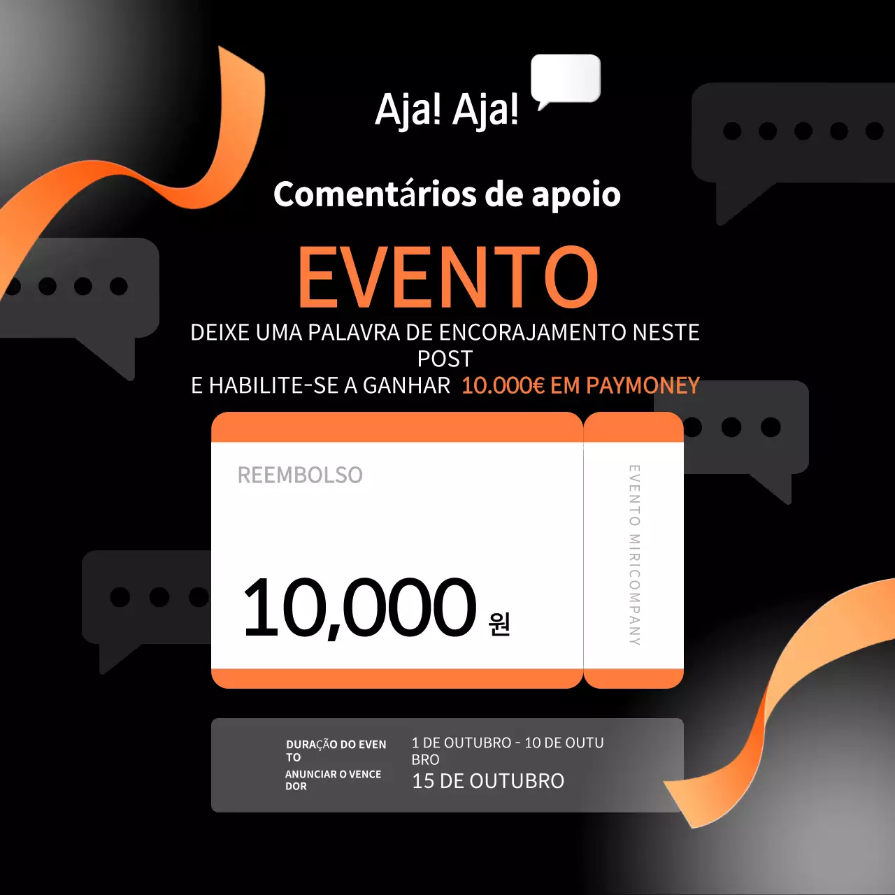 Promover o anúncio do seu evento Black Simple