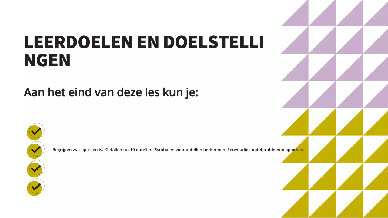 Kleurrijke eenvoudige lesmaterialen voor wiskunde