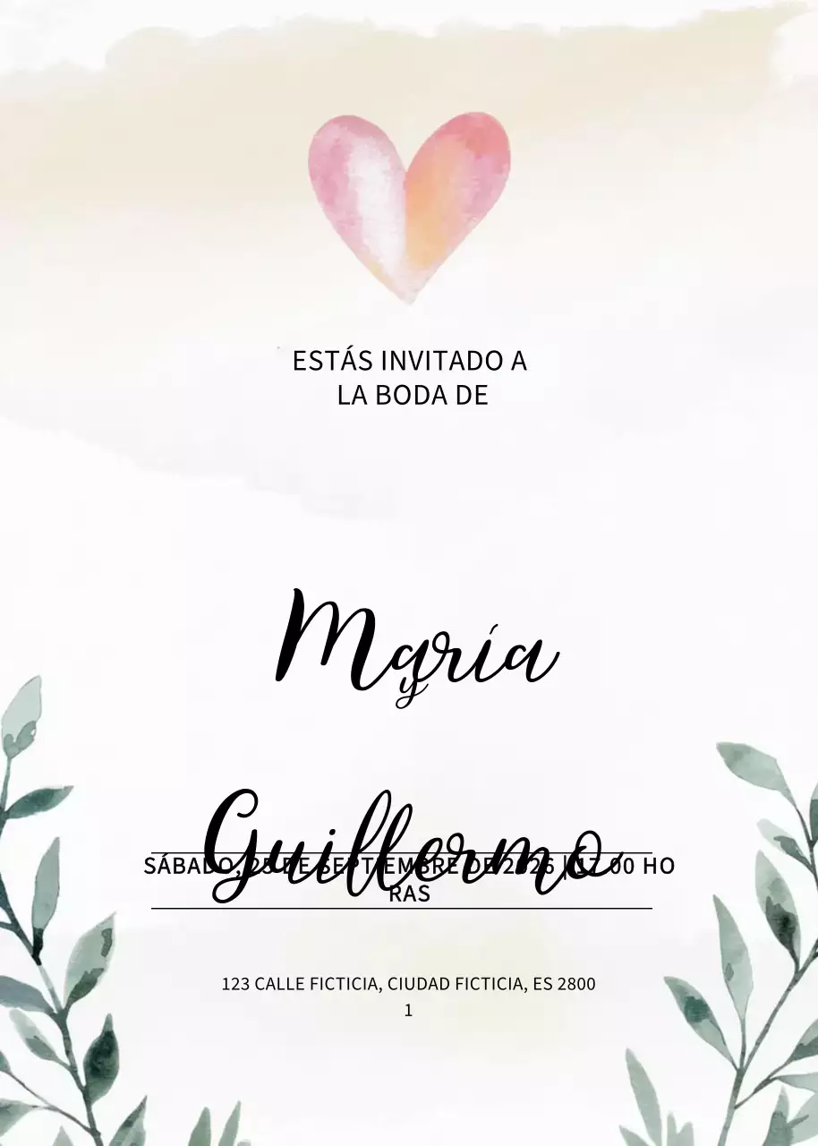Invitación de boda elegante beige