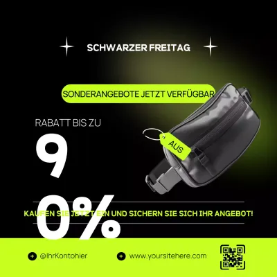 Schwarz grün modern black friday promotion