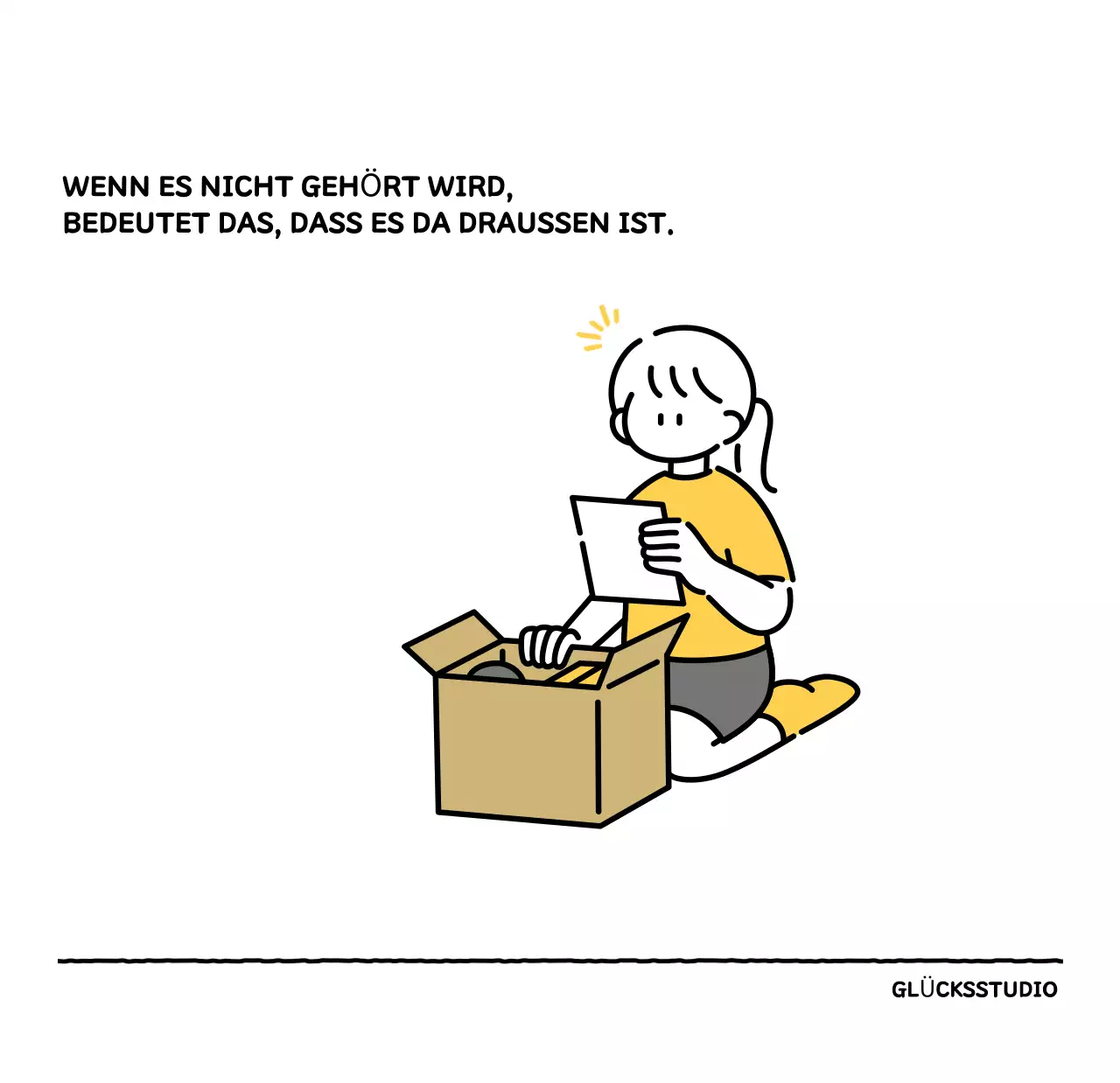 Illustrierter Kalender mit schönem Linienstil