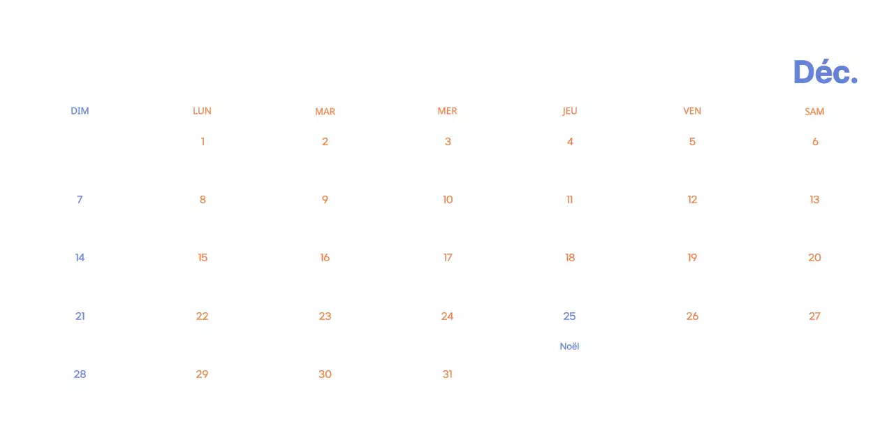 Calendrier d'entreprise avec de jolies illustrations