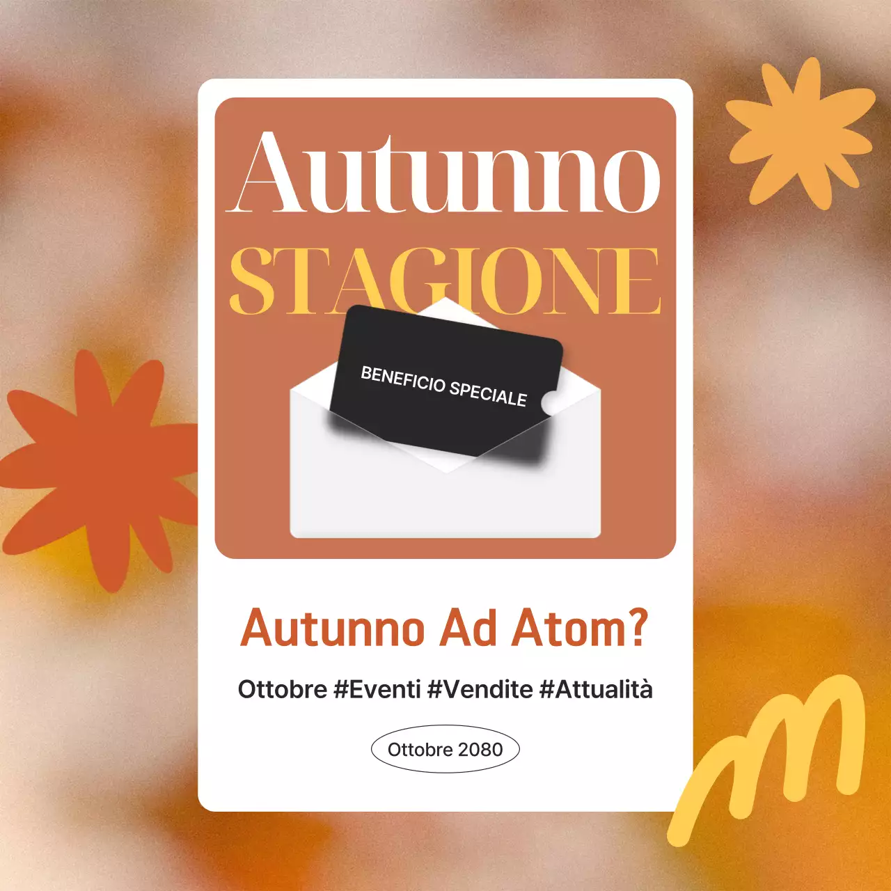 Evento arancione moderno d'autunno