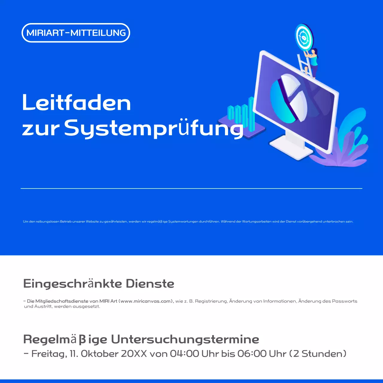 Blue Modern System Wartungsleitfaden
