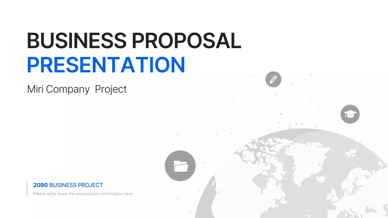 Apresentação de negócios profissional azul