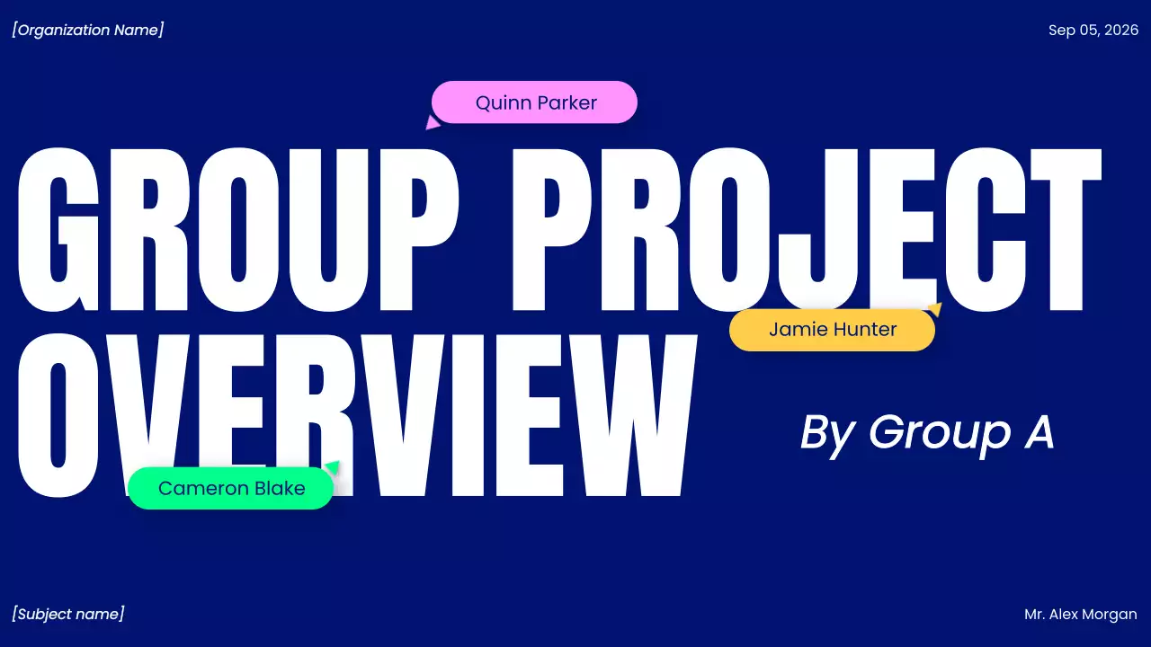 Blue Modern Project Presentation