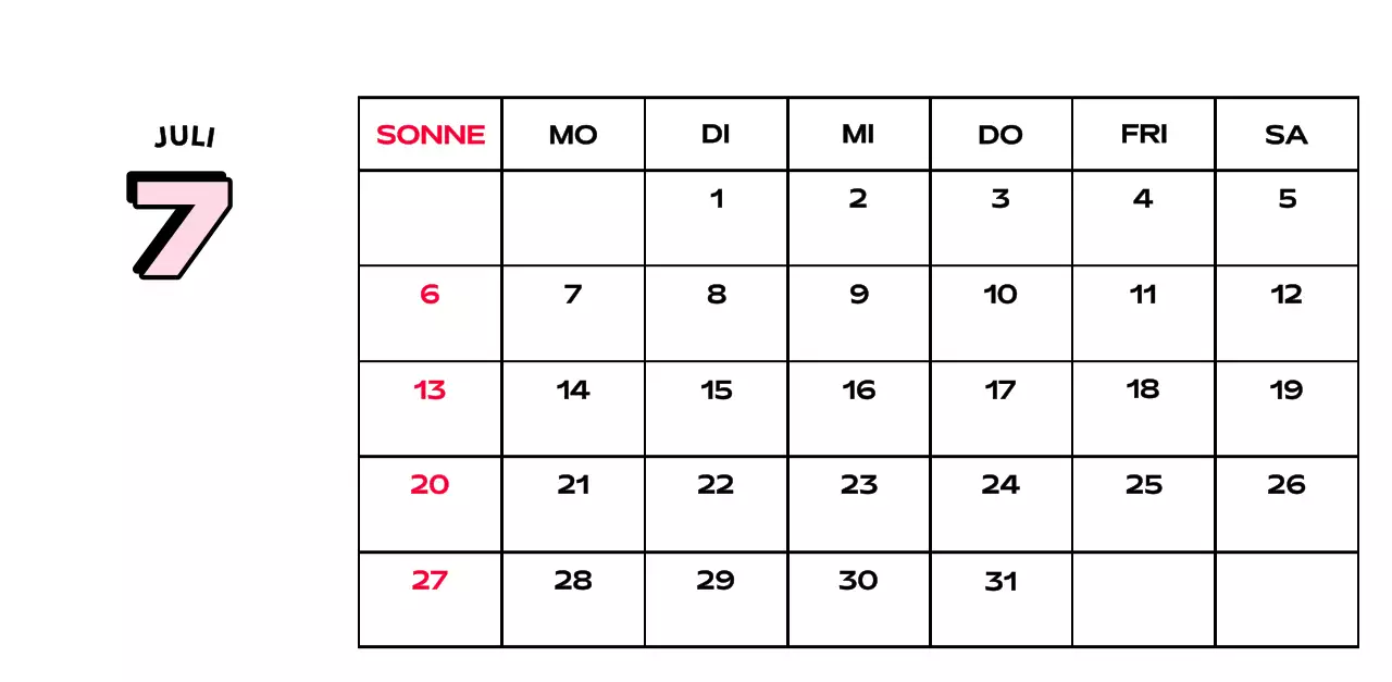 Bunte Kalender mit einer Vielzahl von Retro-Illustrationen