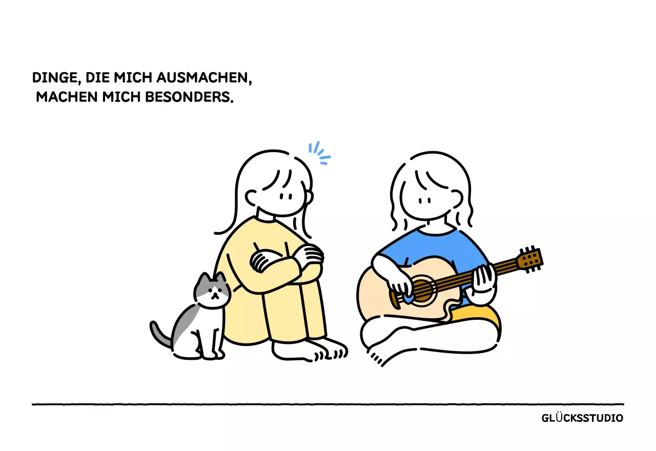 Illustrierter Kalender mit schönem Linienstil