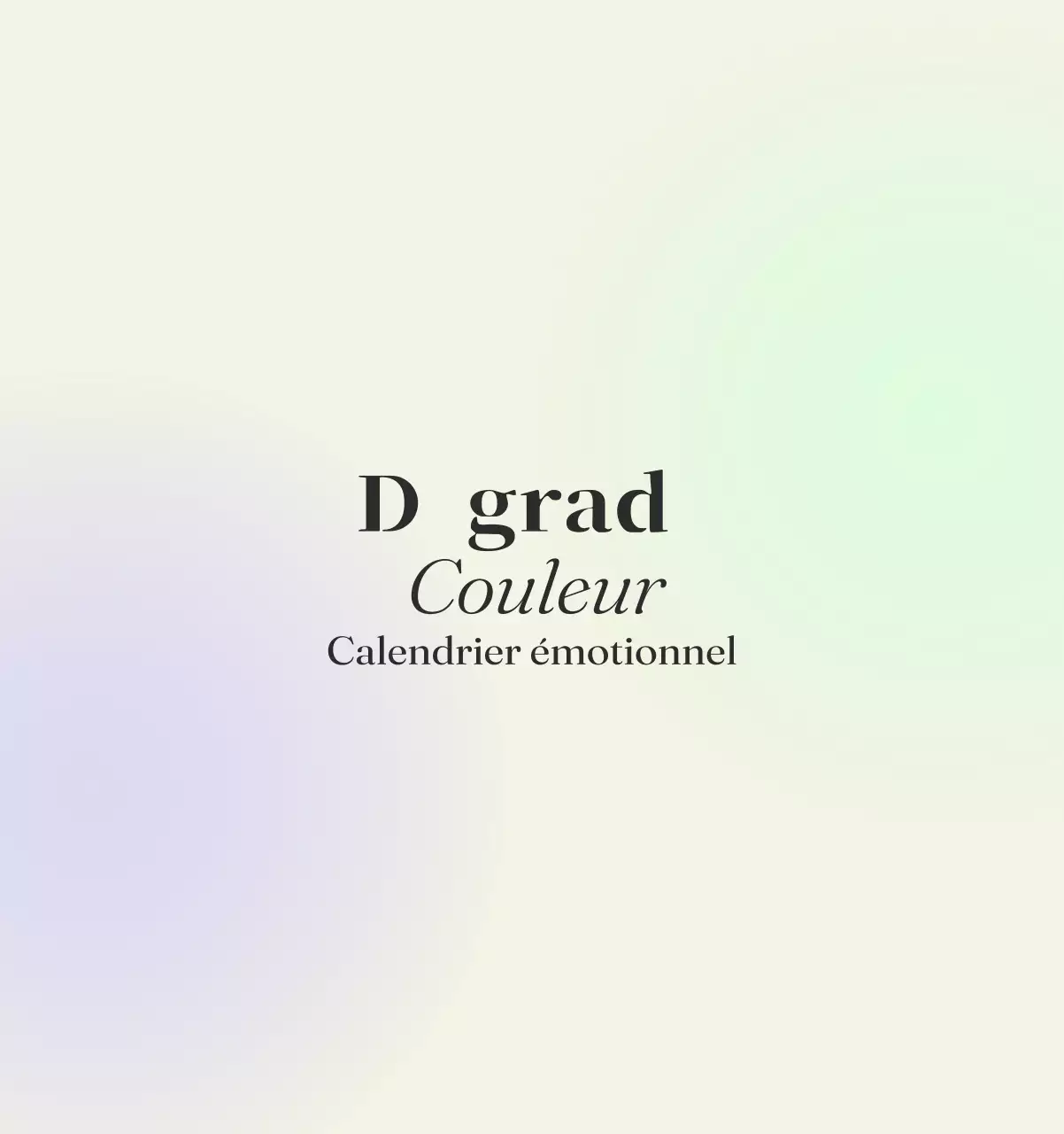 Calendrier minimaliste dégradé