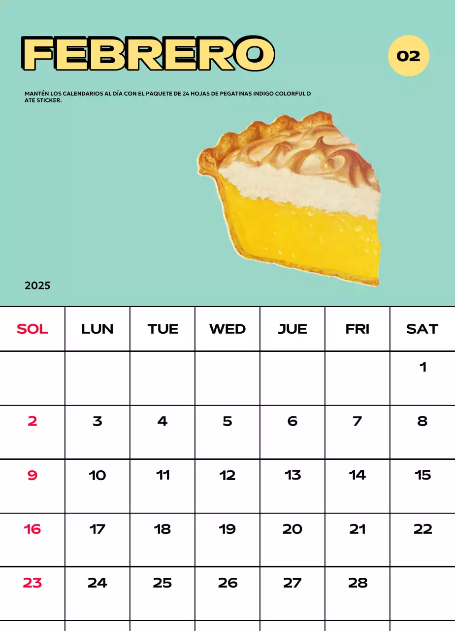 Coloridos calendarios con diversas ilustraciones retro