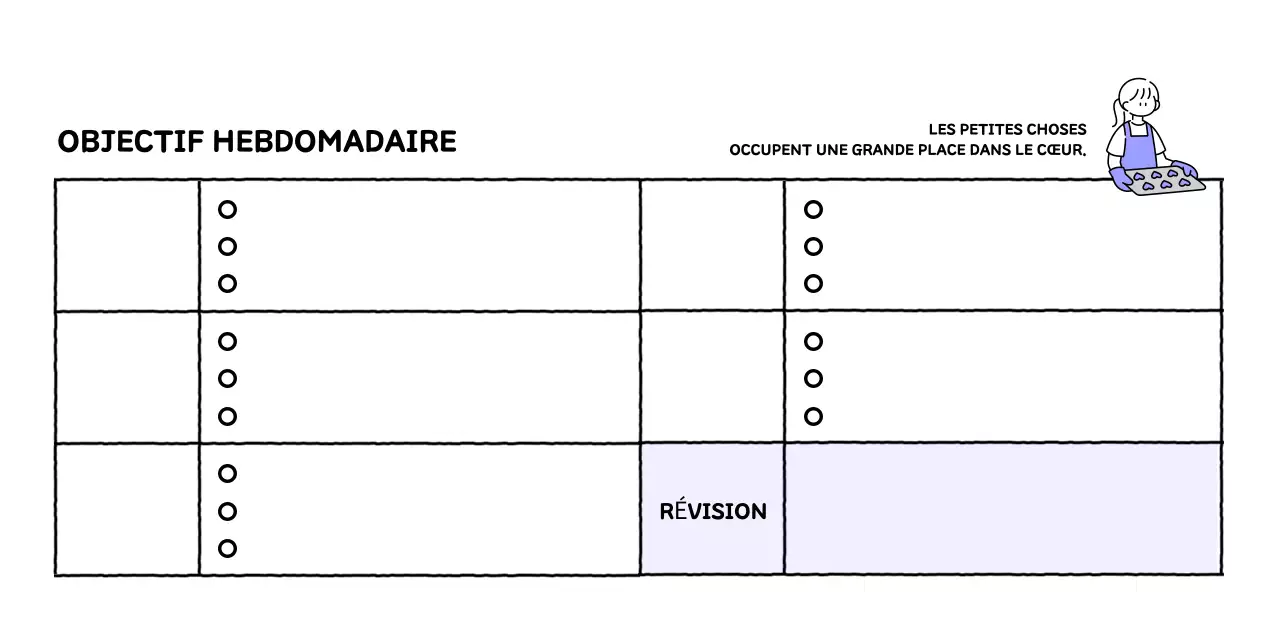 Calendrier illustré avec un joli style de lignes