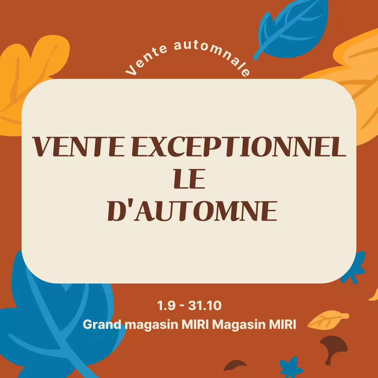 Promouvoir une vente de produits bruns