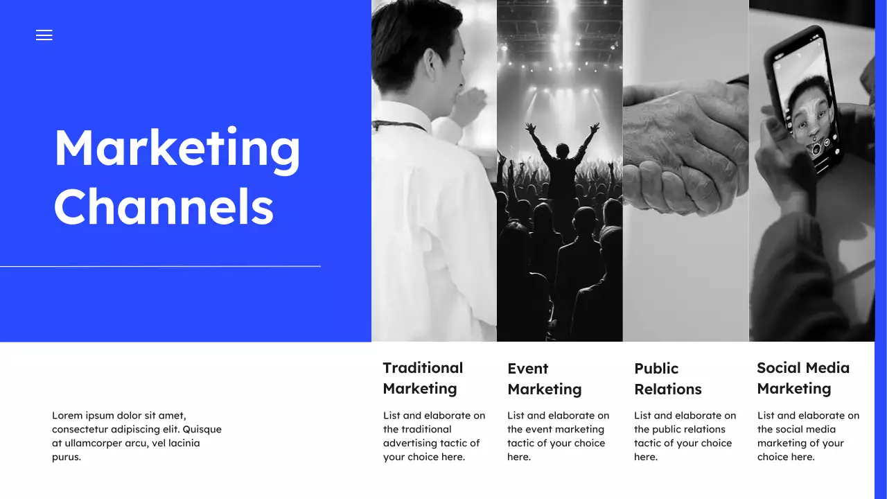 Blue Modern Marketing Plan Document Presentation